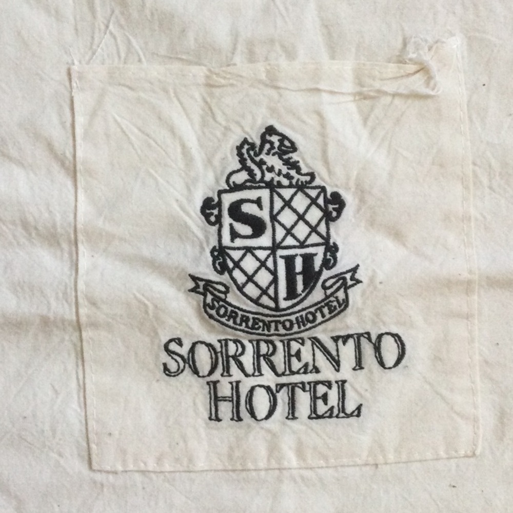 Sorrento Hotel Embroidered Cotton Laundry Bag